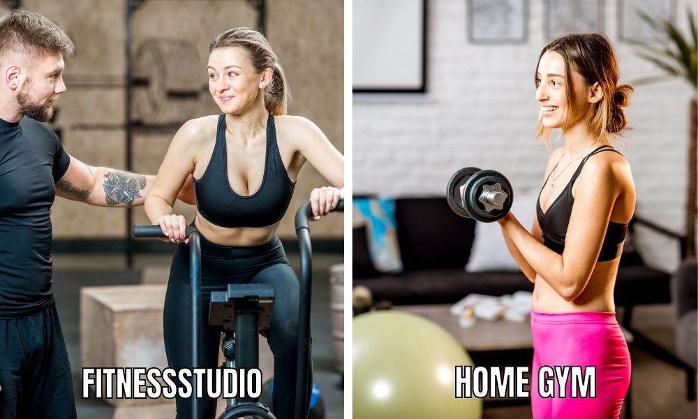 Fitnessstudio oder zuhause trainieren